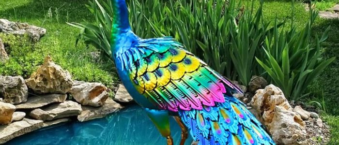 peacock statue