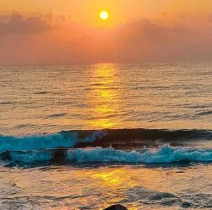 puducherry sunrise beach