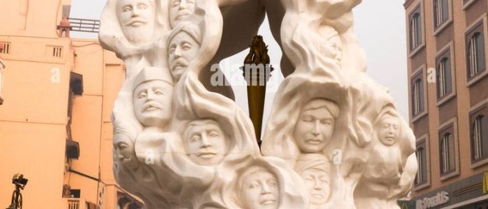 sculpture in honour of the martyrs of jallianwala bagh