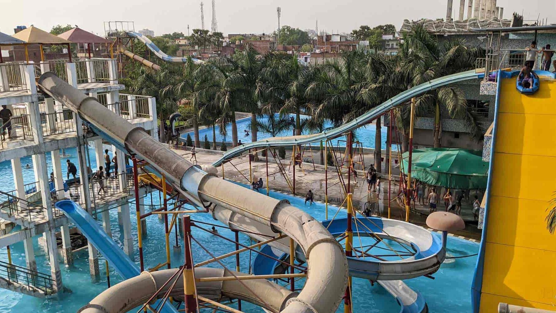 varanasi fun city water park rain dance in varanasi